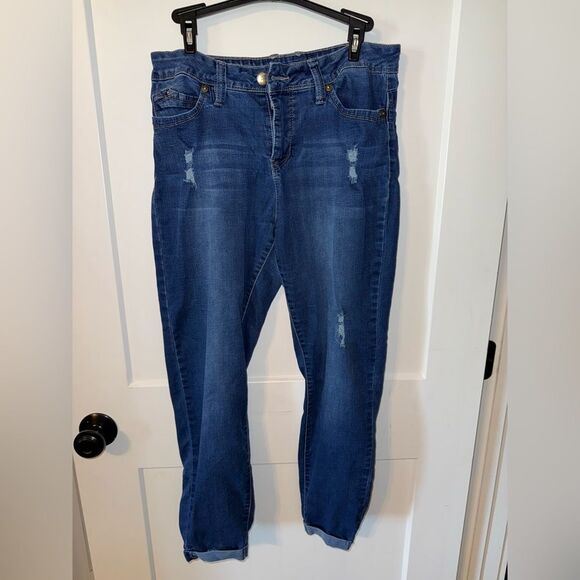 Royalty For Me Blue Straight Leg Jeans with Classic Indigo - Picture 1 of 7